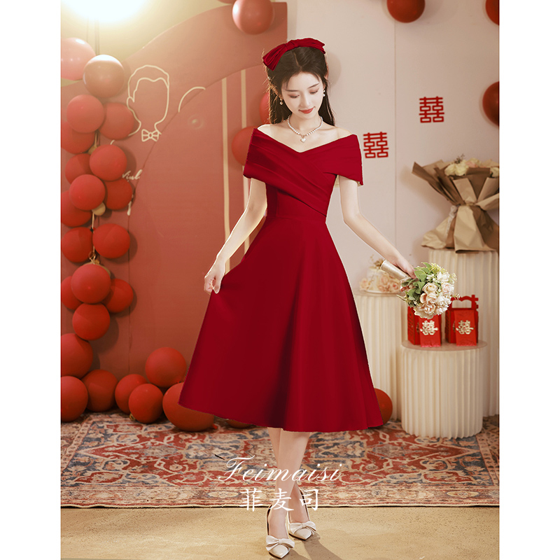  L -Note: The dress is small, please consult the customer service first+Blush Mid -length FMS2315   - $0.32 