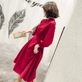 Бордовое красное весеннее вечернее платье, подходит для подростков