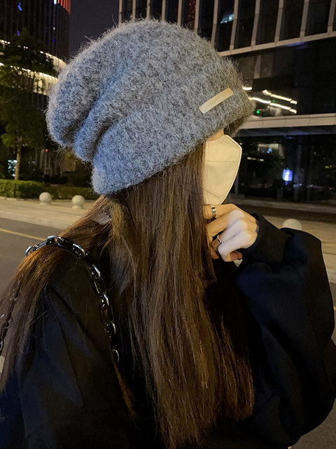 Hats for Women 2023 New Winter Loose Big Head Circumference Warm Pile Cold Hat Big Face Small Woolen Hat Autumn and Winter