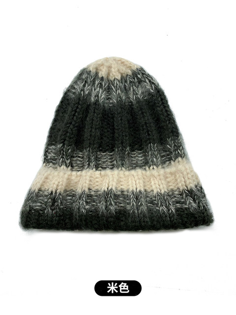 Men's Knitted Retro Wool Hat for Autumn and Winter, Suitable for Travel in Sichuan, Large Head Circumference, Makes Face Look Smaller, Warm and Ear-Protecting Cold Weather Hat