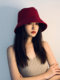 Fisherman Hat for Women Spring & Fall Black All-Match Sun Hat Pure Color K-Style Face-Showing Small Sun Hat Big Head Bucket Hat for Men