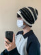 Men's Autumn and Winter Warm Slouchy Beanie, Retro Sichuan-West Travel Pullover Cold Hat, Women's Large Head, Large Face, Face-Slimming Knit Hat