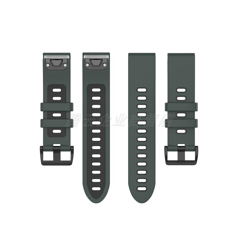 限時優惠 清風數碼 Garmin 佳明 Fenix 6x 手錶帶 液態硅膠 Fenix 6x Pro 雙色腕帶 撞色硅膠 替換腕帶