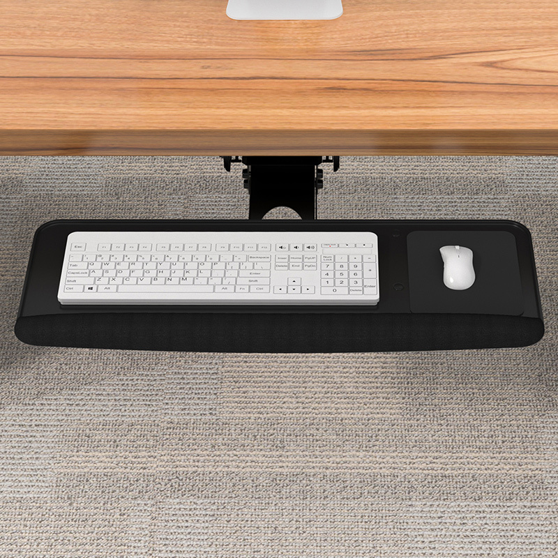 Keyboard Tray under Desk Ergonomic Drawer Tray Office Computer Desktop Rotating Extension Mouse Slide Bracket