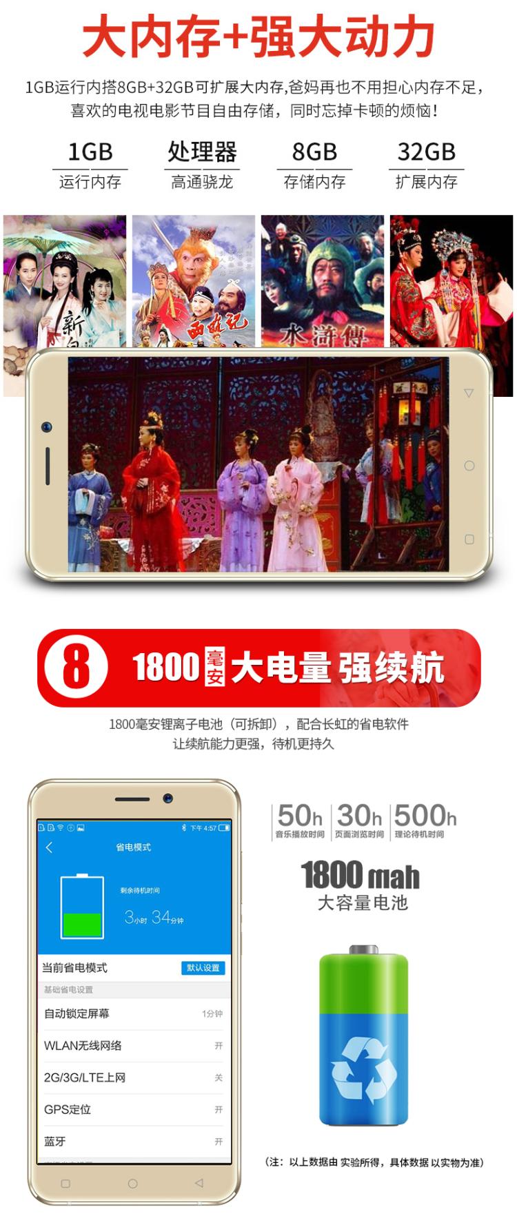 Changhong / Changhong C02 Sinh viên cao tuổi Thông minh Điện thoại di động Thẻ kép Lớn Màn hình lớn Full Netcom 4G - Điện thoại di động giá samsung a50