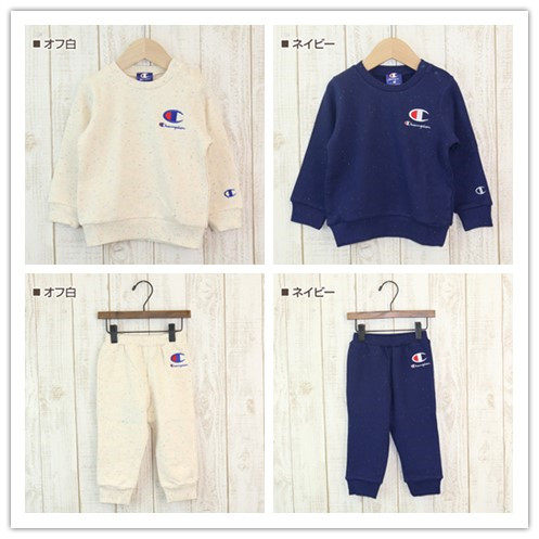 Spot Japan CHAMPION Tong Bottling Baby Children Spring Autumn Full Cotton Color Point Sweatshirt Outsuit Pants