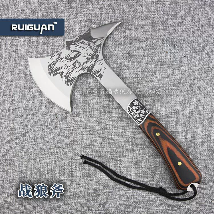 Samurai Nhật Bản Tomahawk Survival Axe Rừng Tự vệ Dao Handmade Wild Knife Bladed Broadsword Quân sự Dao Hit - Công cụ Knift / công cụ đa mục đích