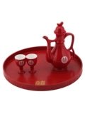 Новички свадебных принадлежностей новичков, занимающихся приданой невестой, китайская свадьба, винный бокал, керамика, красный двойной гиппот