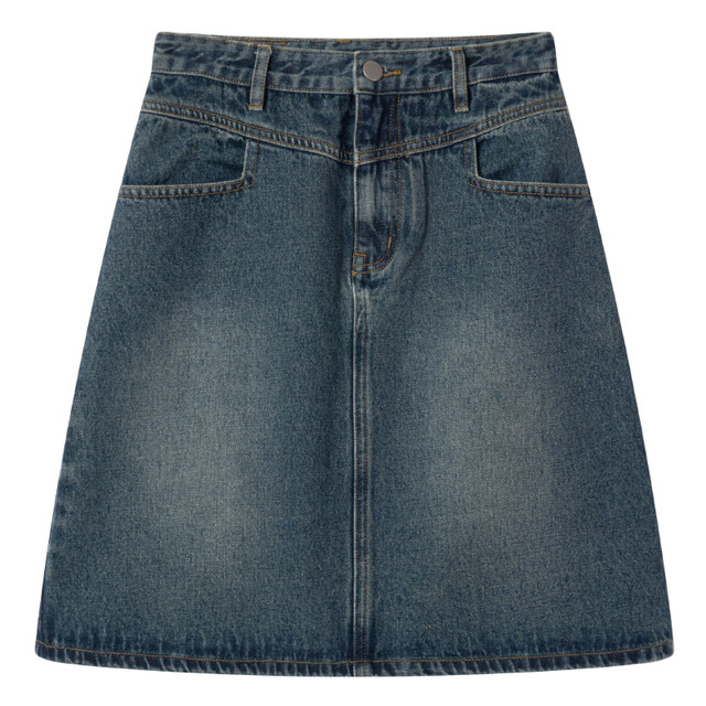 Hello Canon Retro High Waist A-Line Denim Skirt Women's Summer 2024 New Small Mid-Length Skirt