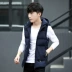 Vest nam phiên bản Hàn Quốc mùa thu đông giả xuống cotton nam áo khoác giản dị áo gile Áo vest cotton