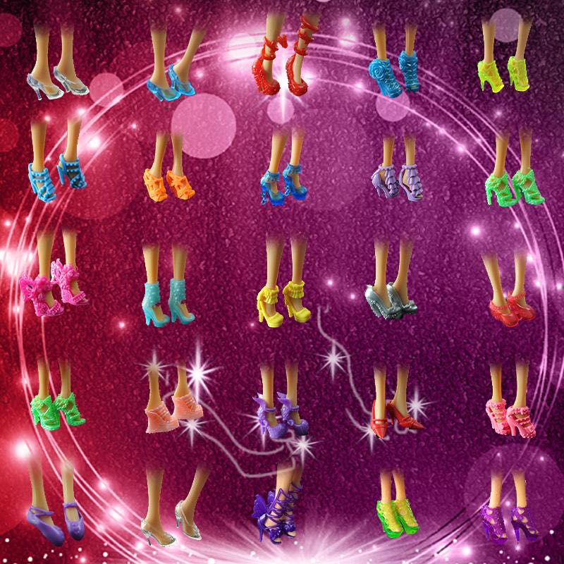 Giày đại dương Barbie Giày cao gót Công chúa Gia đình Giày pha lê Trẻ em Nhà Đồ chơi Giày Phụ kiện phổ quát đồ chơi cho con gái