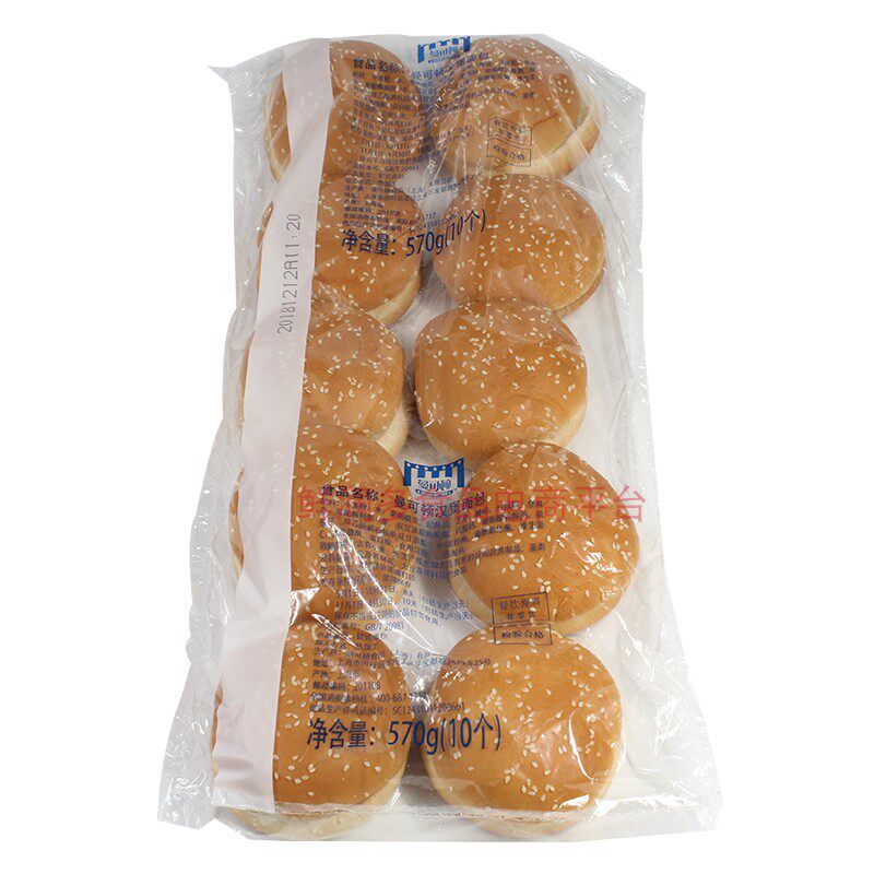 Mancan burgers bread 570g 10 sacks round Sesame Seeds Burger Bread Healthy Nourishment Bread