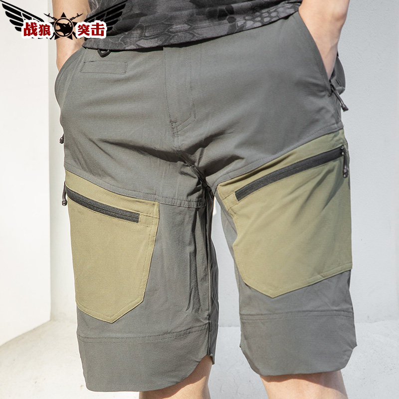 Fight Wolf Assault Summer Workmen Pants Men 50% Pants Casual Wear Wear Cotton Shorts Straight Silo Multi-Pocket Men's Army Fan Tactical Pants