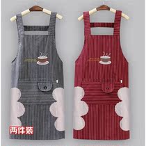 Fashion Pure Cotton Waterproof Brief About Women Apron Nordic Home New House Cook Sleeveless Hood Clothes Workwear Customised Imprint
