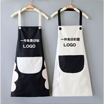 Apron Waterproof Oil & Oil Free Print Character Catering Fire Pot Shop New Work Clothes To Work Cute Fashion Custom Logo