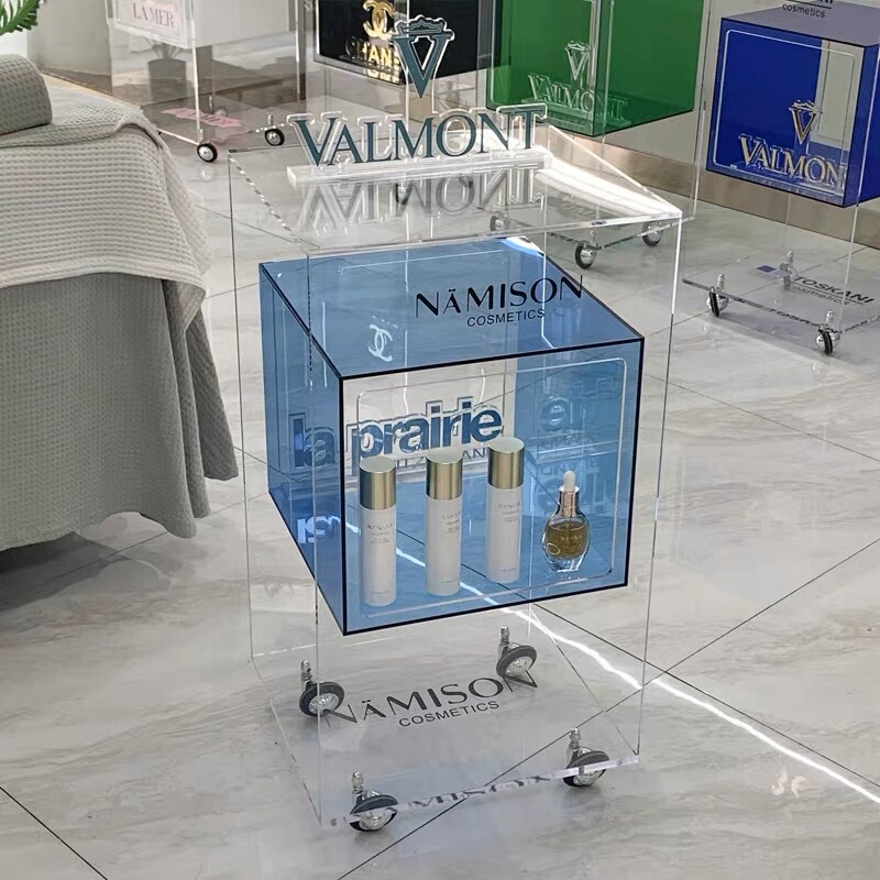 Beauty Salon Trolley with High-End Transparent Acrylic Base, Movable Storage Rack, Multi-Layer Tool Cart Beauty Salon Trolley with High-End Transparent Acrylic Base, Movable Storage Rack, Multi-Layer Tool Cart