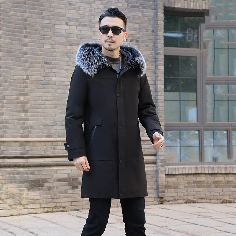 2026 New Winter Men's Parka Long Style Large Size 150kg High-End Rex Rabbit Fur Lining Integrated Leather and Fur m 2026 New Winter Men's Parka Long Style Large Size 150kg High-End Rex Rabbit Fur Lining Integrated Leather and Fur m