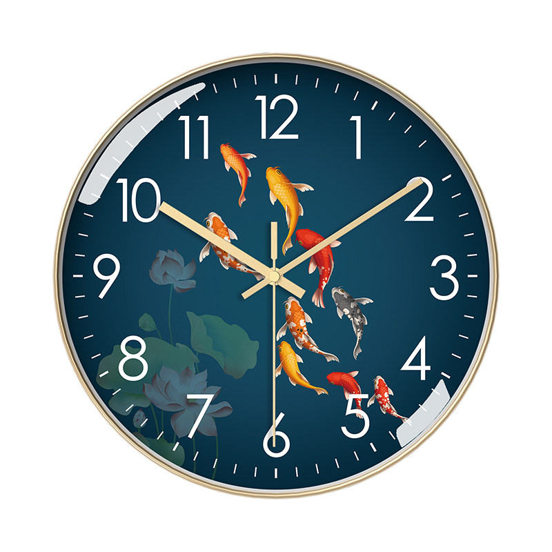 Бесшумные настенные часы Jiuyu Jufu clock простые настенные часы для гостиной, круглые домашние часы, креативное украшение, кварцевые часы