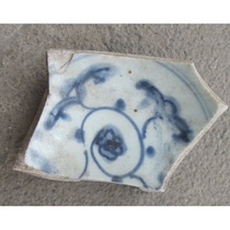 Antique porcelain authentic antique broken porcelain pieces Ming Dynasty Apocalypse blue and white bowl bottom ancient porcelain piece specimen 56