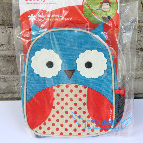 US Buy Back to SkipHop Zoo Cartoon Children's Kindergarten Bag Shoulder Bag Anti-Loss Bag double shoulder