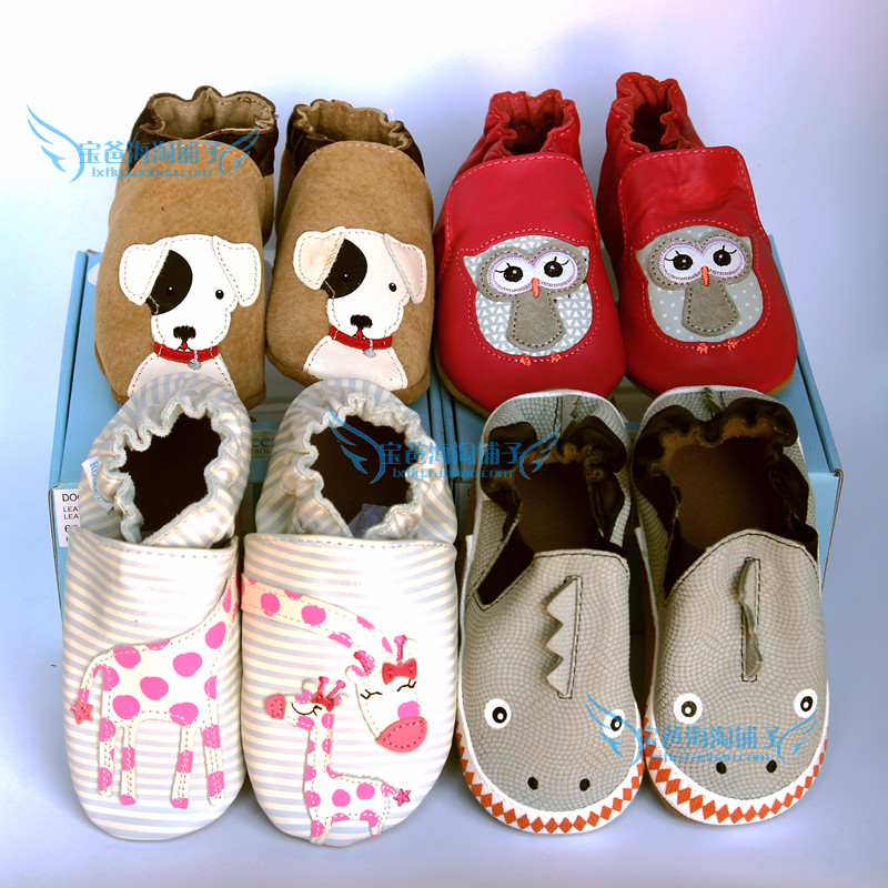 USA Robeez Genuine Leather Soft Bottom Breathable Non-slip Learning Walking Shoes Baby Step Shoes Baby Shoes Children Shoes Indoor Shoes