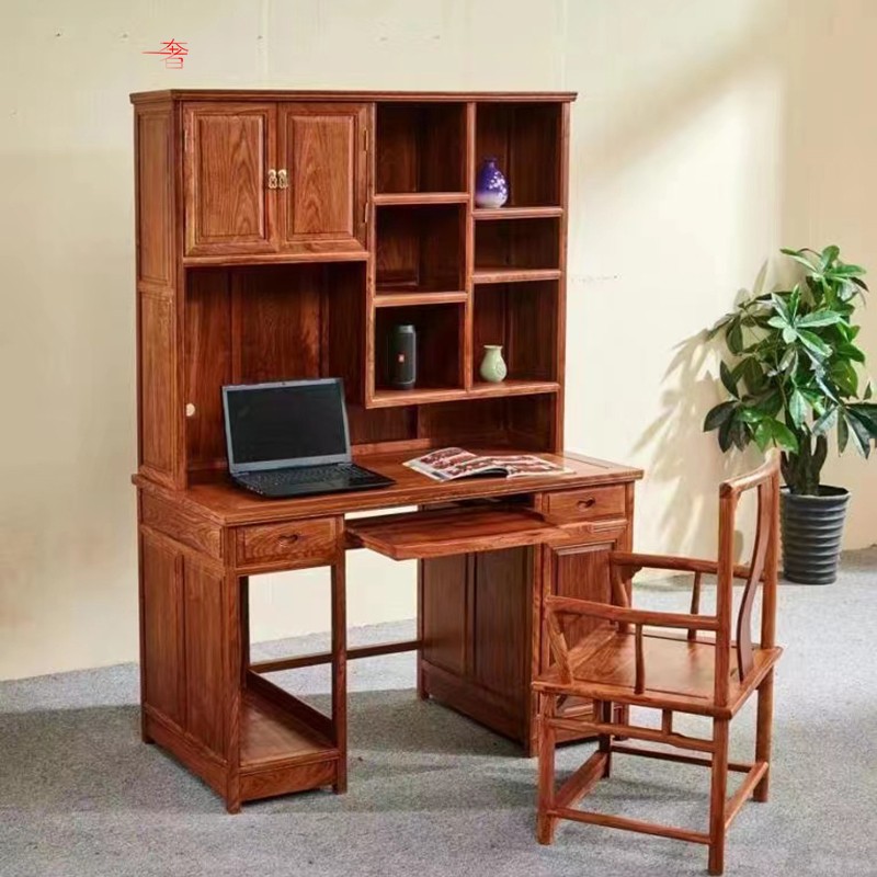Mahogany furniture hedgehog rosewood student home desk chair computer desk study bedroom new Chinese solid wood rosewood