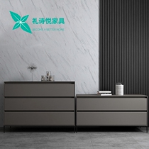 Italian minimalist two-drawer cabinet Three-drawer cabinet Nordic simple style Bedroom storage cabinet Dining side cabinet Entrance cabinet customization