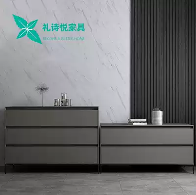 Italian minimalist two-bucket cabinet Three-bucket cabinet Nordic minimalist style bedroom storage cabinet dining cabinet entrance cabinet customization