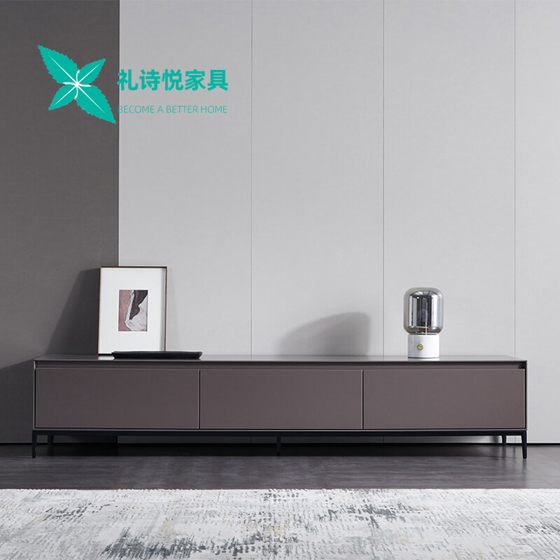 Italian style minimalist TV cabinet Tea Table Combinations Modern Minima Living Room Furniture Nordic Style Containing Cabinet Light and luxurious cabinet