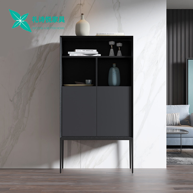 Nordic light luxury dining cabinet modern minimal paint mask cabinet living room tea table high foot storage cabinet