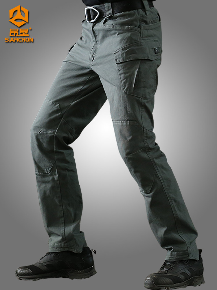 Spring Summer Thunder & Thunder Tactical Pants Men Sashimi Outdoor Work Pants Army Fans Pure Cotton Abrasion Resistant Waterproof Breathable Stretch Pants