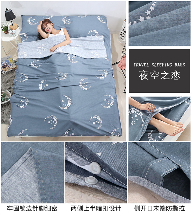 Khách sạn du lịch trên bẩn túi ngủ người lớn trong nhà khách sạn đôi quilt cover du lịch xách tay tấm chống bẩn người cotton