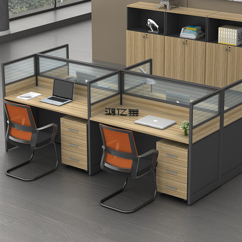 Chongqing simple fashion staff screen station office desk and chair combination 2 4 6 person partition deck spot