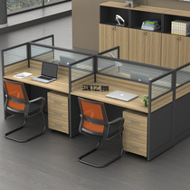 Chongqing Brief Fashion Staff Screen Station Desk Chair Combination 2 4 6 People with Partition Cassette Spot