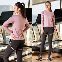 Sweat clothes womens short-sleeved suit pink weight loss sweat two-piece fat burning clothes Gym sports fever sweat clothes