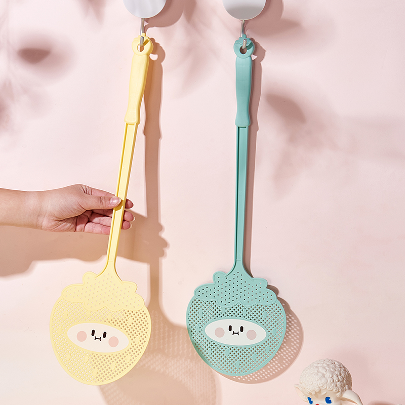 Fly shot thick durable household large manual long handle plastic creative shot to destroy mosquito long fly patch