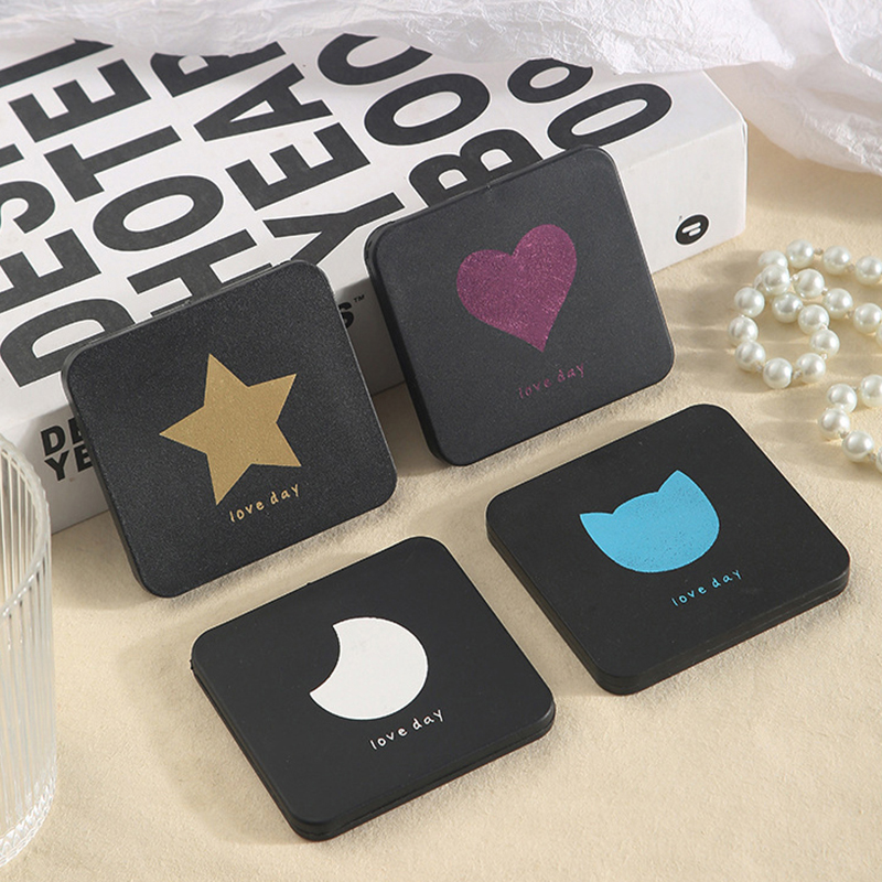 Small mirror mini-makeup mirror carry handheld folded double-sided mirror student dormitory for household convenience