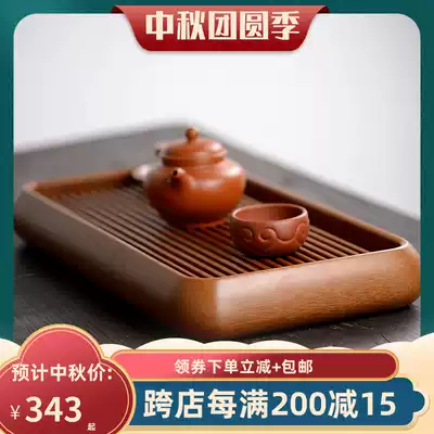 Bakelite tea tray German household solid wood Tea Sea electric Bakelite large and small drainage tea table simple whole small tea tray