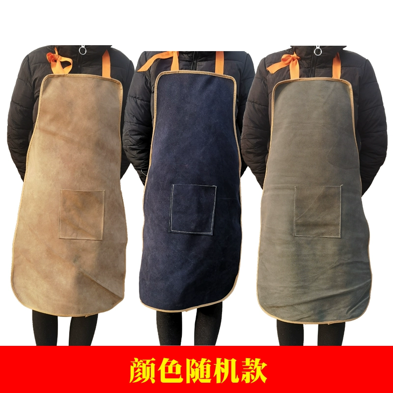 Quần áo bảo hộ lao động hàn da bò nguyên chất, cách nhiệt, chống bỏng, chống cháy, chịu nhiệt độ cao, hàn hồ quang argon, quần áo hàn, mặc ngược, tạp dề toàn da đồng phục lao động