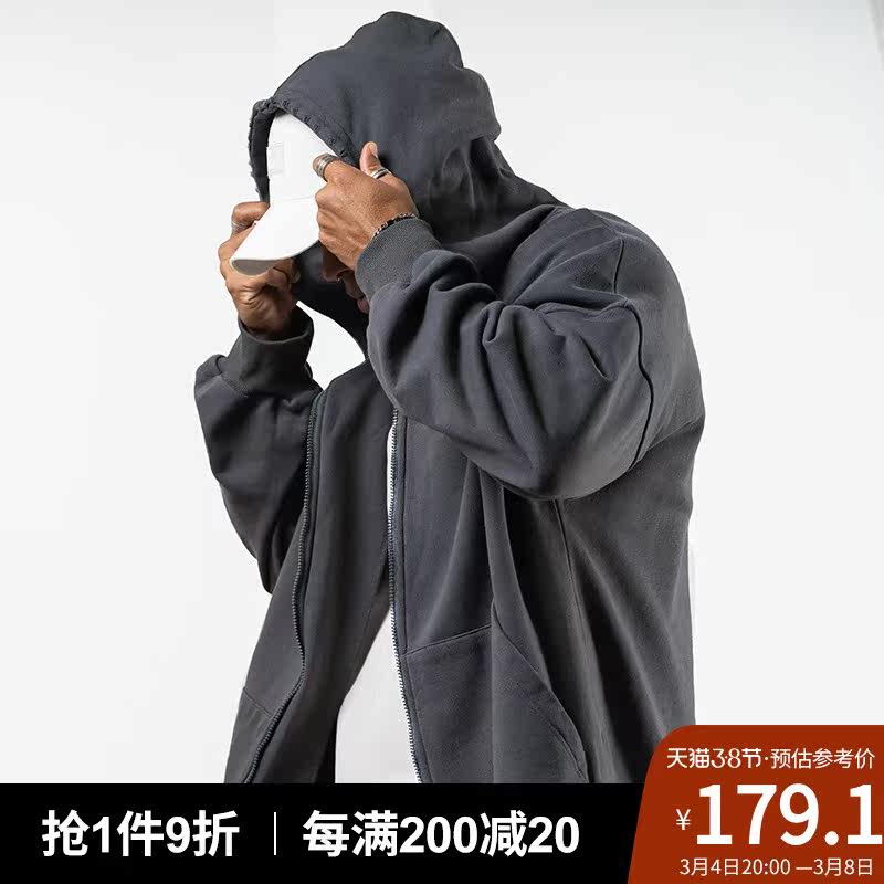 bodydream hooded jacket unisex zipped sweatshirt loose athleisure versatile cotton jacket trend