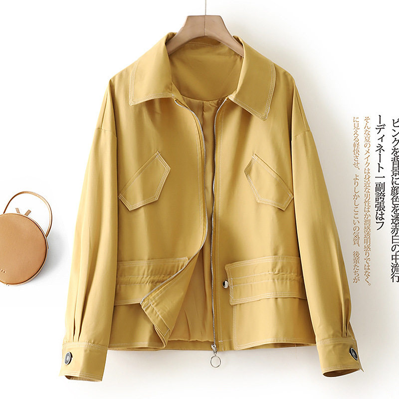 Big Brands Light Extravagant Cut of the Mark Foreign Trade Mall Withdrawal of the Tail End Single Tail Stock European and American Drawn Rope Loose short version Wind clothes