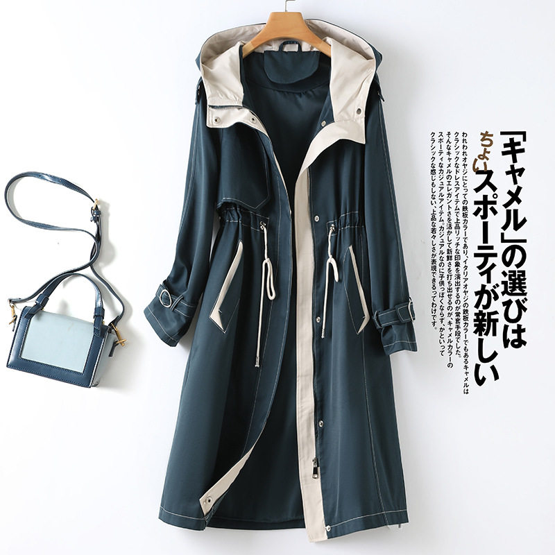 Italian foreign trade cut standard clearance cabbage price broken code tail single tail goods cattle goods hooded drawstring waist windbreaker coat