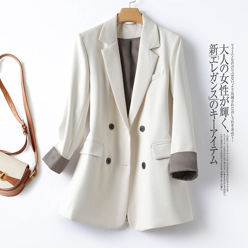 Foreign Trade Outlet France Original Single Women's Clothing Cut Out single tail Single tail goods Withdrawal Cupboard Bull stock Coloured small suit jacket