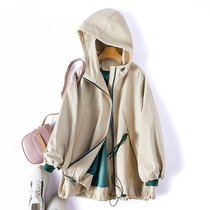 USA Single Foreign Trade Womens Clothing Cut Mark Outlet Big Card Clear Cabin Tail Single Loose Small Subshort Wind Coat Jacket