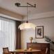 Minimalist French-Style Vintage Dining Room Chandelier, Cream-Colored Bedroom Room Chandelier with a High-End Feel, Petal-Shaped Bar Counter Chandelier, Dining Table Lamp