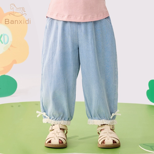 Летние штаны, тонкое средство от комаров, подсветка пола, детский фонарь для отдыха, детские джинсы