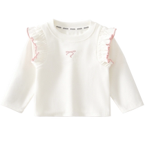 Girls long-sleeved T-shirt spring and autumn 2024 new style childrens bottoming shirt autumn princess autumn baby top