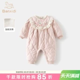 Детский демисезонный комбинезон, флисовый стеганый осенний пуховик для принцессы для младенца для выхода на улицу