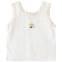 Girls vest summer thin 2024 new style childrens top outer wear baby sleeveless t-shirt childrens summer clothing