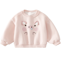 Girls sweatshirts autumn clothes 2024 new style childrens pullover clothes long-sleeved childrens clothes spring and autumn baby tops